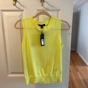 NWT Yellow Banana Republic Stretch Cotton Tank Small